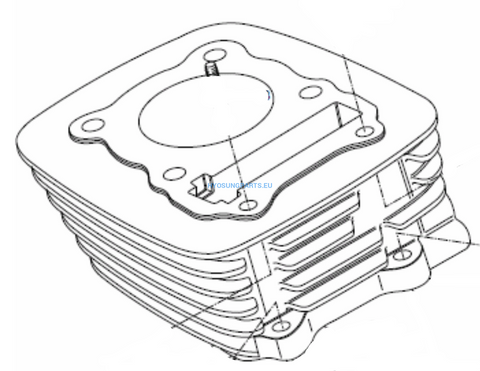 Hyosung Cylinder Rt125 Rx125 Gf125 - Free Shipping Hyosung Parts Eu