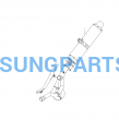 Hyosung Exhaust System Efi Model Gt650 Gt650R - Free Shipping Hyosung Parts Eu