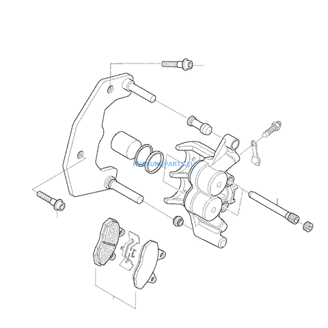 Hyosung Front Brake Caliper Rx125 Rt125 - Free Shipping Hyosung Parts Eu