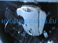 Hyosung Aquila Cover Chrome Air Filter Gv650 - Free Shipping Hyosung Parts Eu