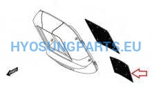 Hyosung Aquila Radiator Cover Lower Grill Gv650 St7 - Free Shipping Hyosung Parts Eu
