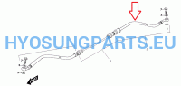 Hyosung Aquila Rear Brake Line Rear Gv650 St7 - Free Shipping Hyosung Parts Eu