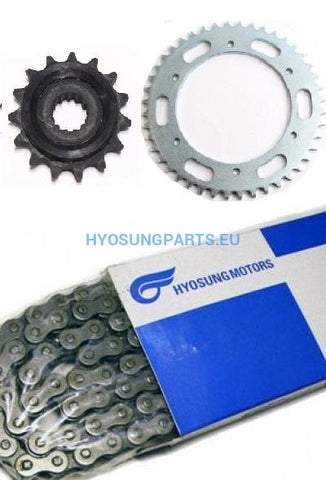 HYOSUNG CHAIN SPROCKET KIT GT650 GT650R - Free Shipping Hyosung Parts EU
