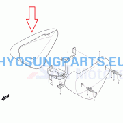 Hyosung Classic Cover Right Air Filter Black Gv650 St7 - Free Shipping Hyosung Parts Eu