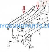 Hyosung Exhaust Cover Front Gv650 St7 - Free Shipping Hyosung Parts Eu