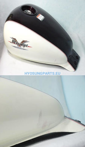 Hyosung Fuel Gas Tank White Brown Gv125 Gv250 - Free Shipping Hyosung Parts Eu