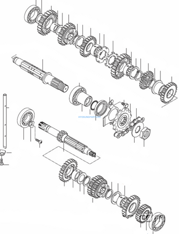 Hyosung Gear Box Shafts Gt650 Gt650R - Free Shipping Hyosung Parts Eu