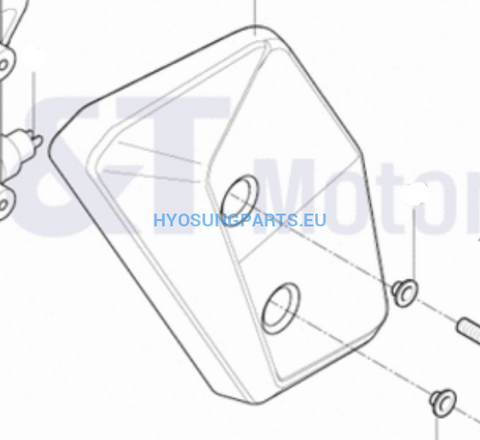 Hyosung Right Black Radiator Cover Gd250N - Free Shipping Hyosung Parts Eu