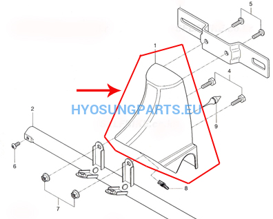 Hyosung Tail Rear Cover Gv250 - Free Shipping Hyosung Parts Eu