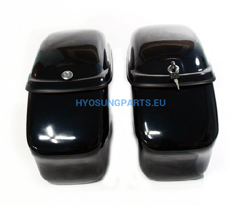 New Hard Trunk Saddlebags For Hyosung Black Gv650 - Free Shipping Hyosung Parts Eu